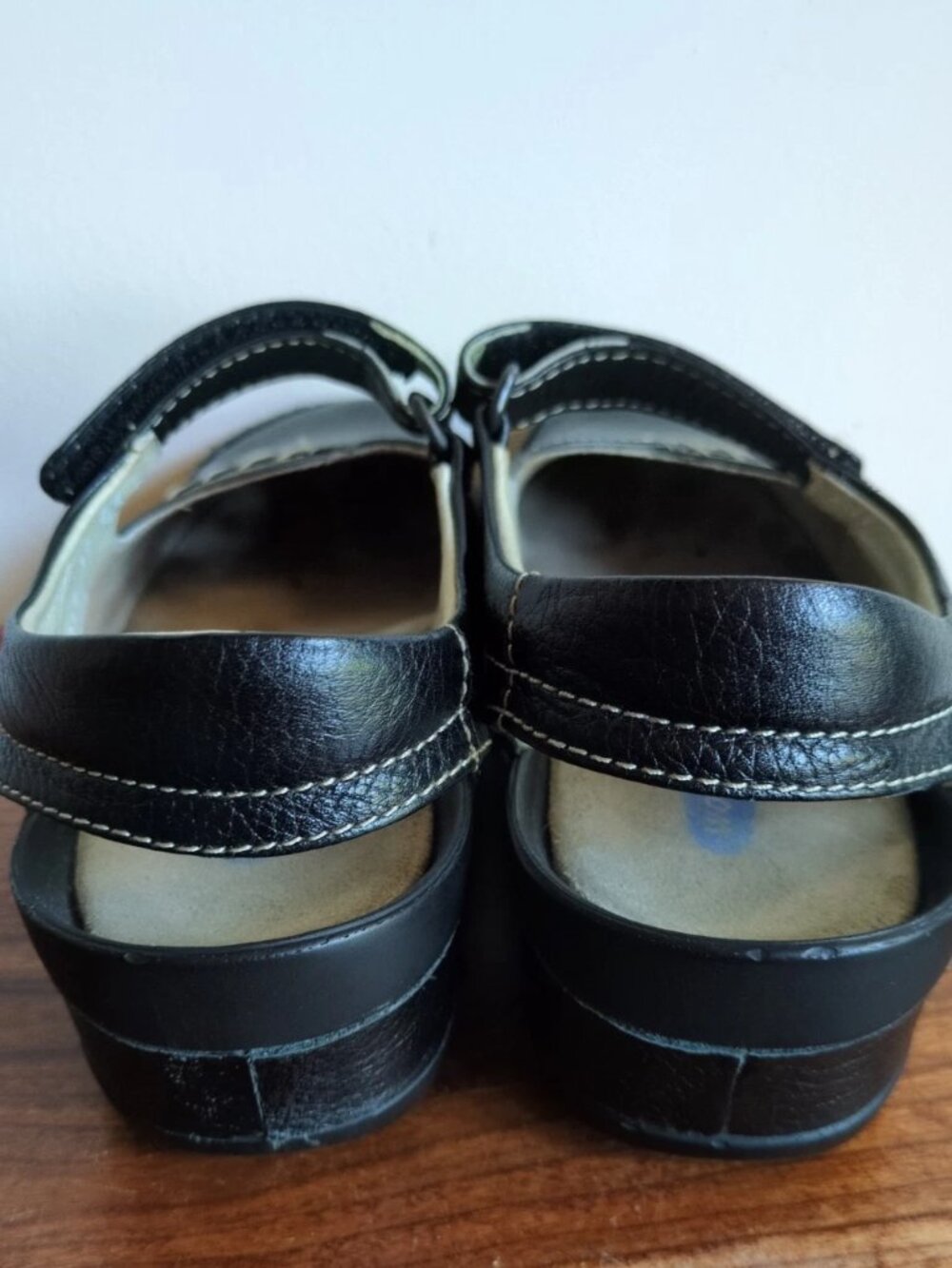 Wolky Mary Jane Strap Black Leather Cloggy Clogs Women’s EU 36 US 5.5-6 - Picture 7 of 11